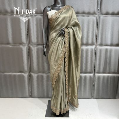 Pista Green Silk Bandhani Saree