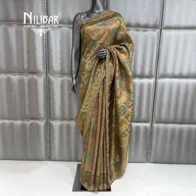 Green Silk Bandhani Saree