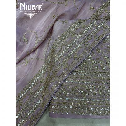 Lilac Lamé Silk Unstitched Suit