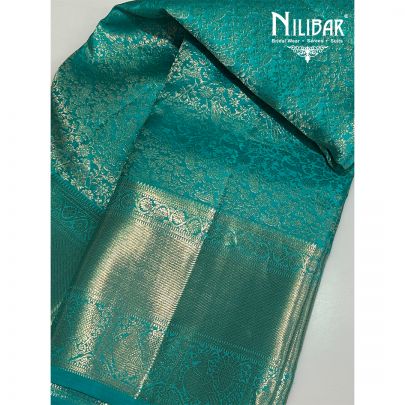 Seafoam Green Silk Saree