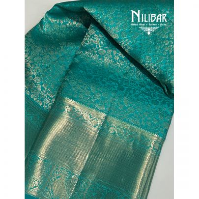 Seafoam Green Silk Saree