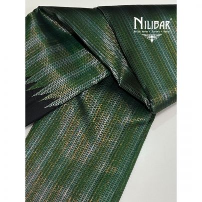Green and Black Silk Saree