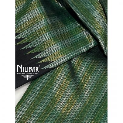 Green and Black Silk Saree