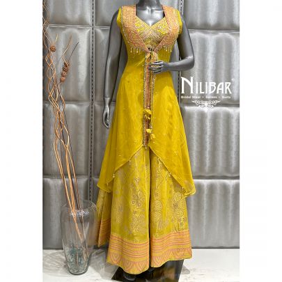 Sunshine Yellow Silk Jacket Suit