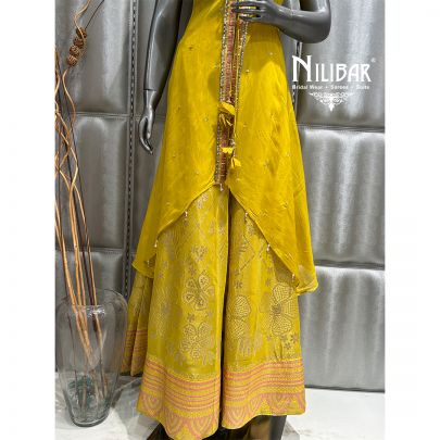 Sunshine Yellow Silk Jacket Suit