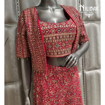 Rani Pink Georgette Jacket Suit