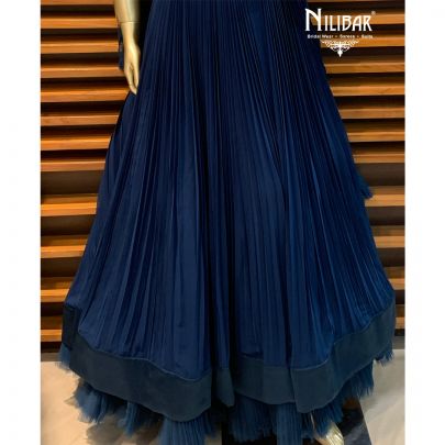 Oxford Blue Georgette Lehenga