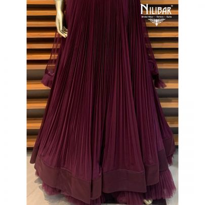 Sangria Purple Georgette Lehenga