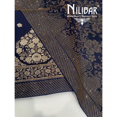 Midnight Blue Silk Unstitched Suit