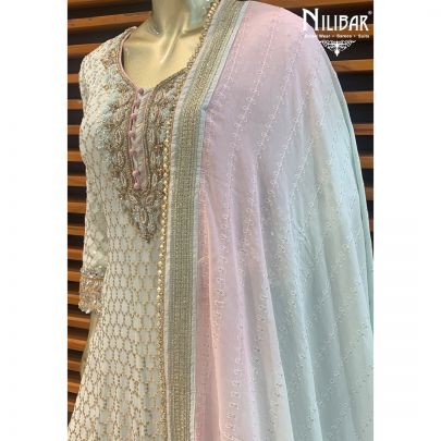 Pastel Blue Georgette Anarkali