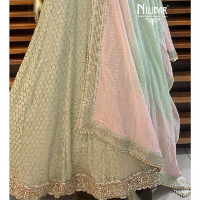 Sea Green Georgette Anarkali