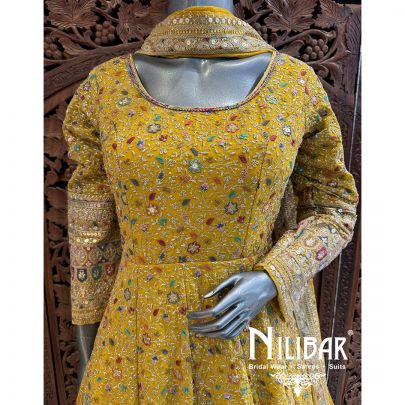 Yellow Georgette Chiffon Anarkali