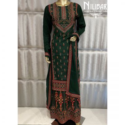 Hunter Green Silk Suit