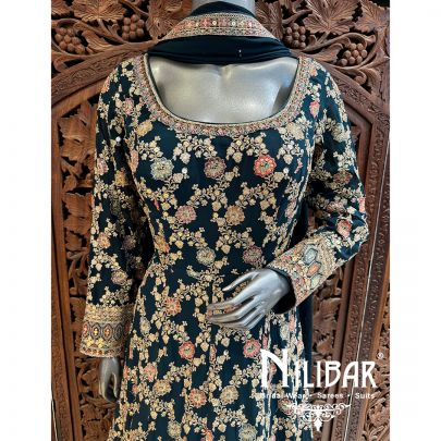 Peacock Georgette Chiffon Anarkali