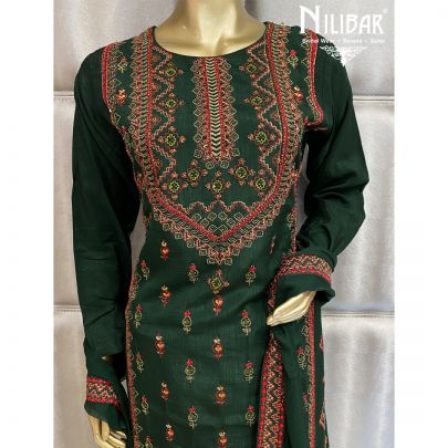 Hunter Green Silk Suit