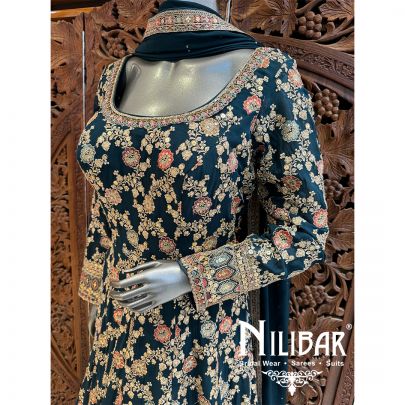 Peacock Georgette Chiffon Anarkali