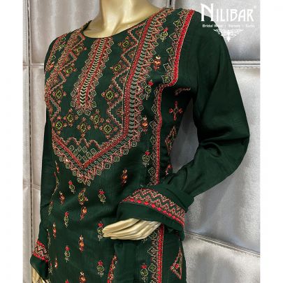 Hunter Green Silk Suit