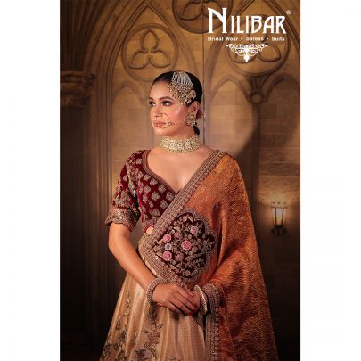Red Golden Silk Bridal Lehenga
