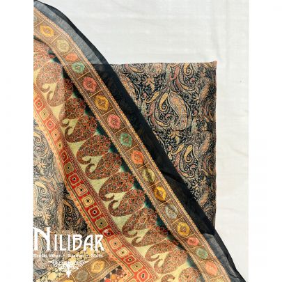 Multicolor Maheshwari Unstitched Suit With Dupatta