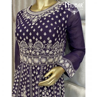 Violet Chinon Palazzo Suit
