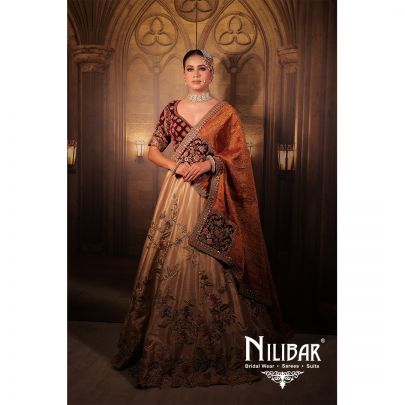 Red Golden Silk Bridal Lehenga