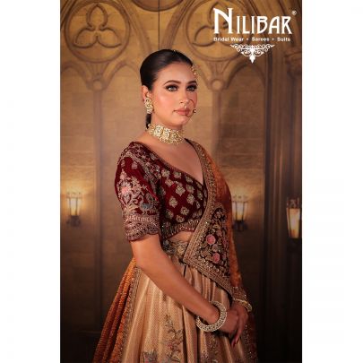 Red Golden Silk Bridal Lehenga