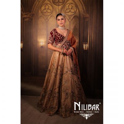 Red Golden Silk Bridal Lehenga