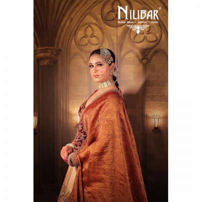 Red Golden Silk Bridal Lehenga