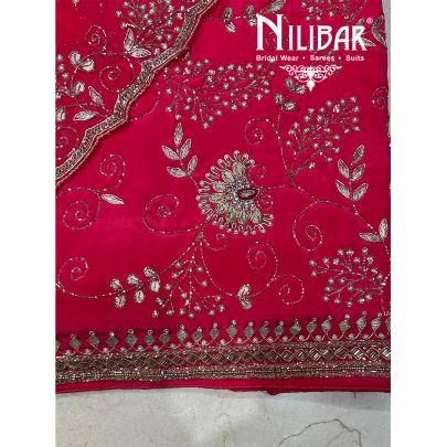 Rani Pink Crepe Unstitched Suit