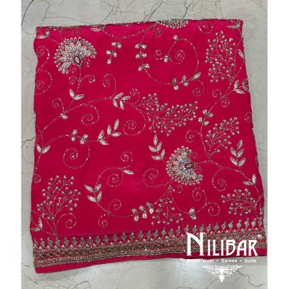 Rani Pink Crepe Unstitched Suit