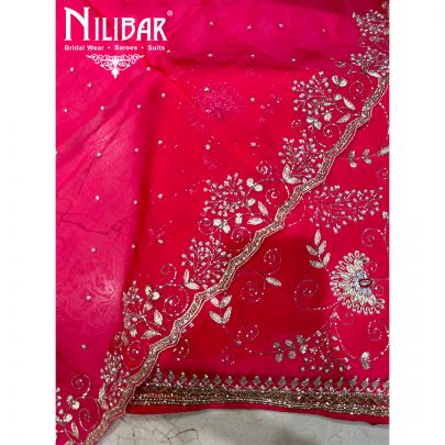 Rani Pink Crepe Unstitched Suit