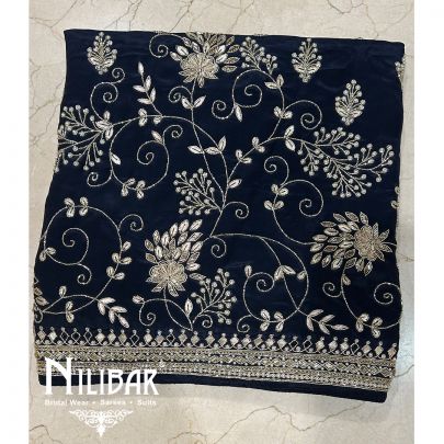 Midnight Blue Crepe Unstitched Suit
