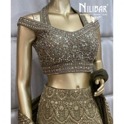 Pickle Green Silk Lehenga