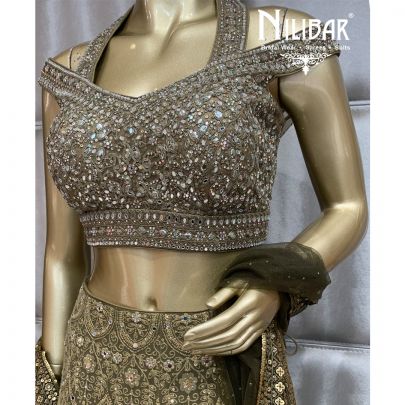 Pickle Green Silk Lehenga