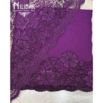 Purple Pure Georgette Unstitched Suit