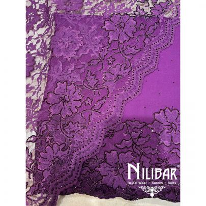 Purple Pure Georgette Unstitched Suit