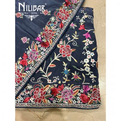 Gray Crepe Unstitched Suit