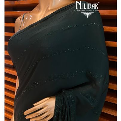 Sacramento Green Crepe Saree