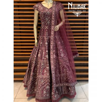 Wine Silk Gown