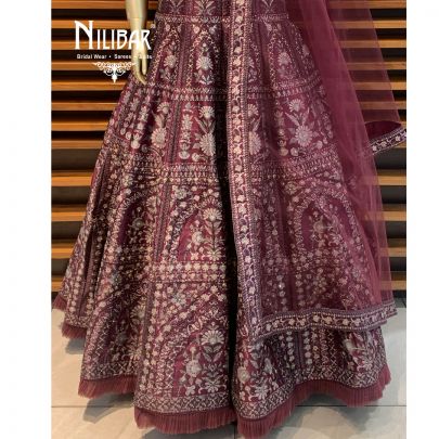 Wine Silk Gown