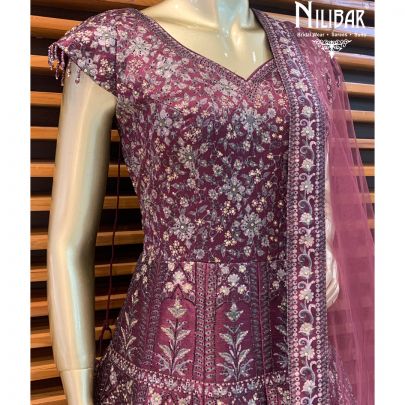 Wine Silk Gown