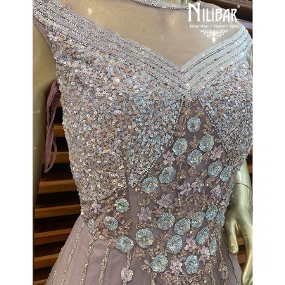 Lavender Net Gown