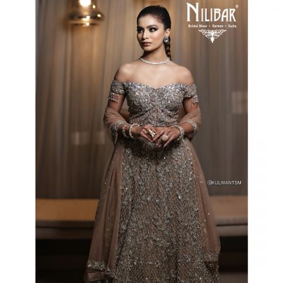 Copper Net Lehenga