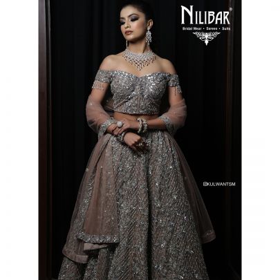 Copper Net Lehenga