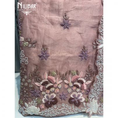 Crepe Pink Unstitched Suit