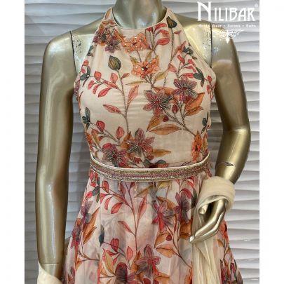 Ivory Printed Sharara Suit