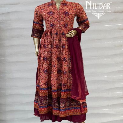 Multi Colour Crepe Sharara Suit