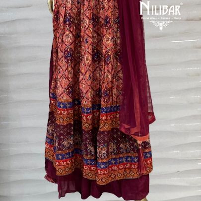 Multi Colour Crepe Sharara Suit
