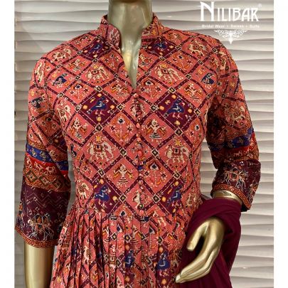 Multi Colour Crepe Sharara Suit
