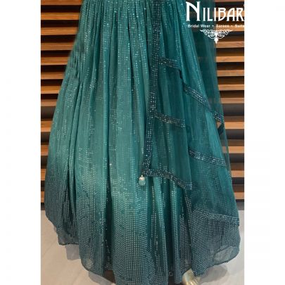 Castleton Green Georgette Lehenga